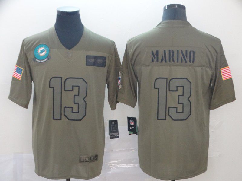 Men Miami Dolphins #13 Marino Nike Camo 2019 Salute to Service Limited NFL Jerseys